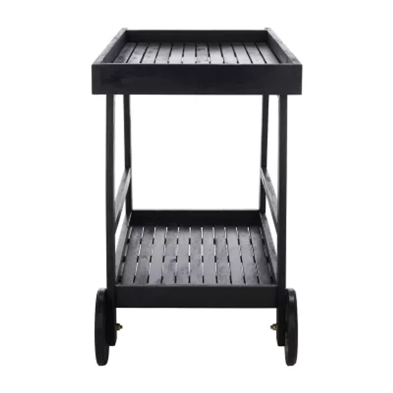 Renzo Patio Collection Wood-Top Serving Cart