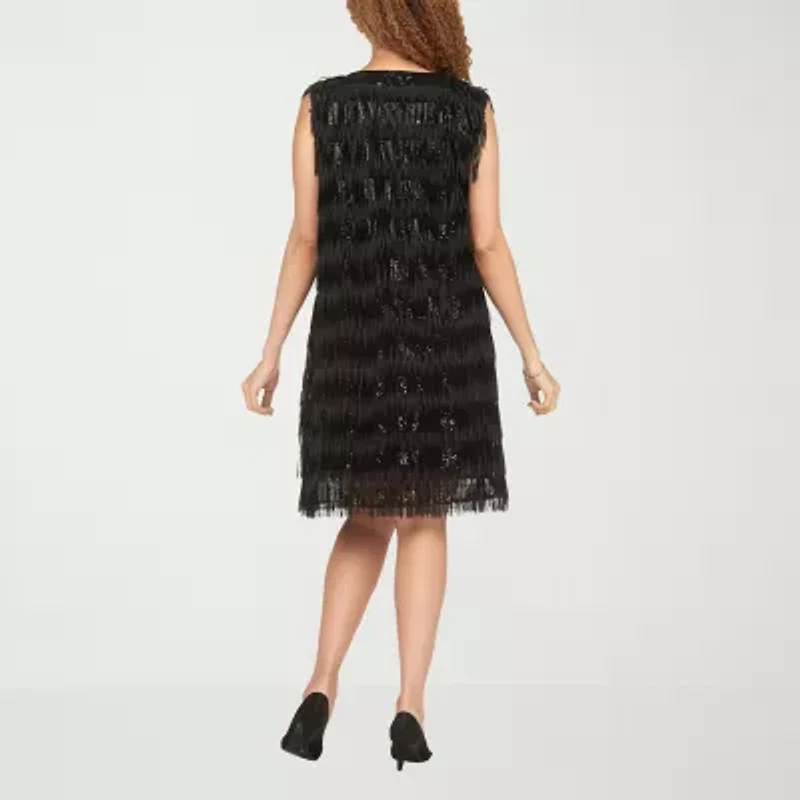 Giovanna Signature Womens Sleeveless Embellished Party Dress