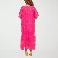 Giovanna Signature Womens Lace Easy-on + Easy-off Short Sleeve Dress Set