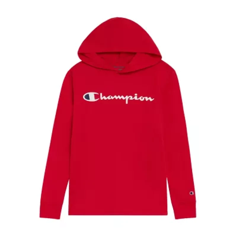 Champion Big Kid Boys Hooded Long Sleeve Regular Fit Graphic T-Shirt