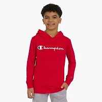 Champion Big Kid Boys Hooded Long Sleeve Regular Fit Graphic T-Shirt