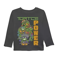 Teenage Mutant Ninja Turtles Toddler Boys Crew Neck Long Sleeve Graphic T-Shirt