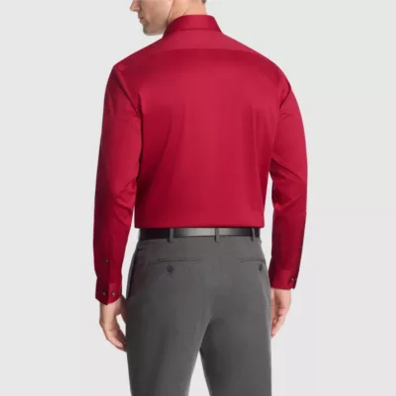 Van Heusen Ultra Flex Mens Slim Fit Stretch Fabric Wrinkle Free Long Sleeve Dress Shirt
