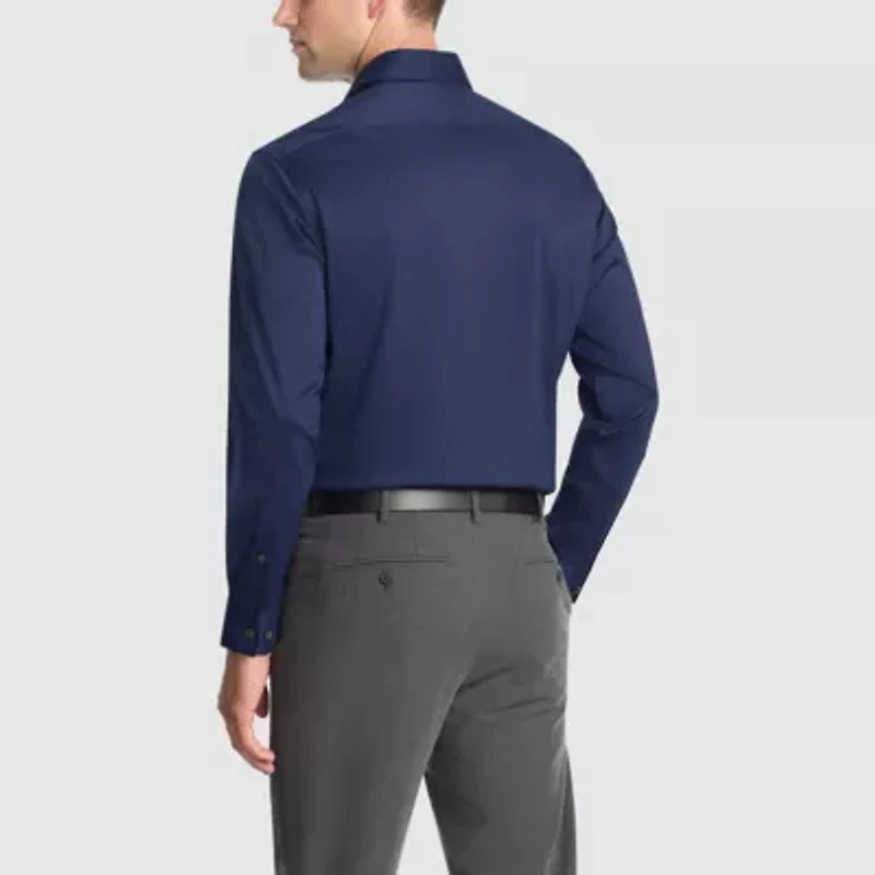 Van Heusen Ultra Wrinkle Free Mens Slim Fit Stretch Fabric Long Sleeve Dress Shirt