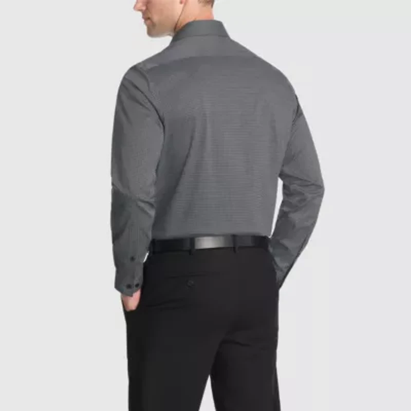 Van Heusen Ultra Wrinkle Free Mens Slim Fit Stretch Fabric Long Sleeve Dress Shirt