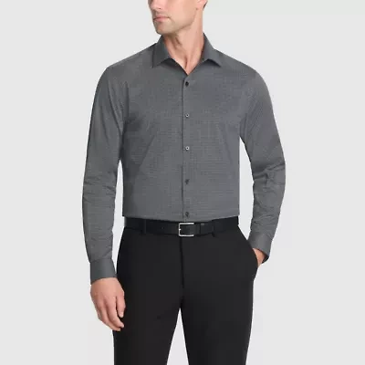 Van Heusen Ultra Wrinkle Free Mens Slim Fit Stretch Fabric Long Sleeve Dress Shirt