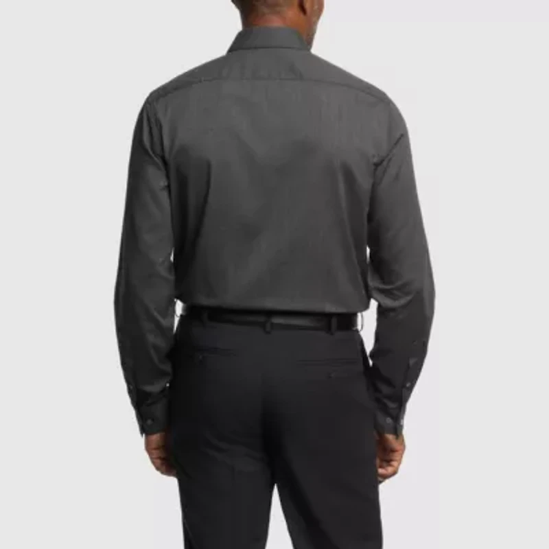 Van Heusen Comfort Performance Mens Slim Fit Stretch Fabric Wrinkle Free Long Sleeve Dress Shirt