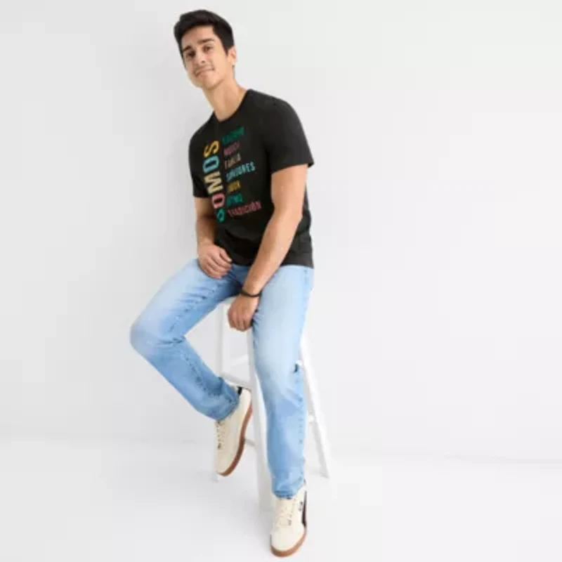 Hope & Wonder Hispanic Heritage Month Unisex Adult Crew Neck Short Sleeve Regular Fit Graphic T-Shirt