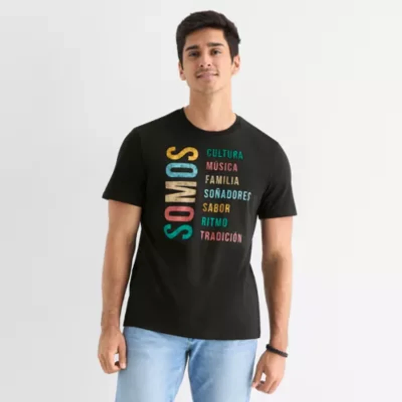 Hope & Wonder Hispanic Heritage Month Unisex Adult Crew Neck Short Sleeve Regular Fit Graphic T-Shirt
