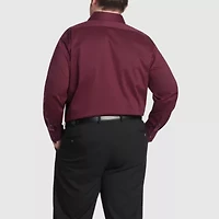Van Heusen Big And Tall Ultra Flex Wrinkle Free Mens Classic Fit Stretch Fabric Long Sleeve Dress Shirt