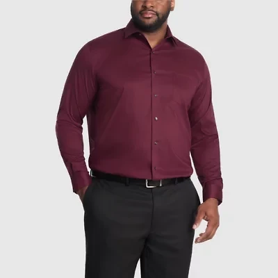 Van Heusen Ultra Flex Big And Tall Mens Regular Fit Stretch Fabric Wrinkle Free Long Sleeve Dress Shirt