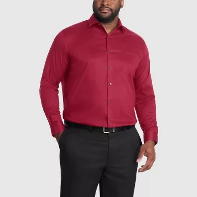 Van Heusen Ultra Flex Big And Tall Mens Regular Fit Stretch Fabric Wrinkle Free Long Sleeve Dress Shirt
