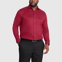 Van Heusen Ultra Flex Big And Tall Mens Regular Fit Stretch Fabric Wrinkle Free Long Sleeve Dress Shirt