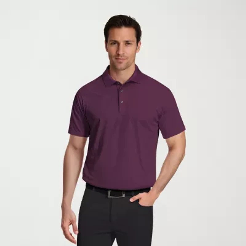 PGA TOUR Airflux Mens Regular Fit Short Sleeve Polo Shirt