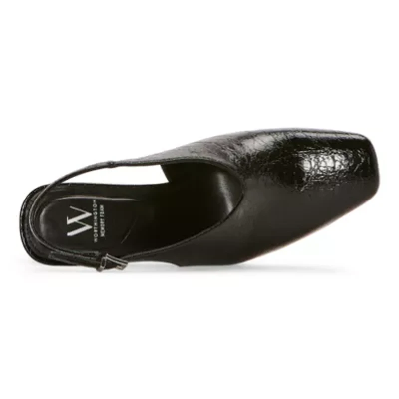 Worthington Saranack Womens Square Closed Toe Block Heel Pumps