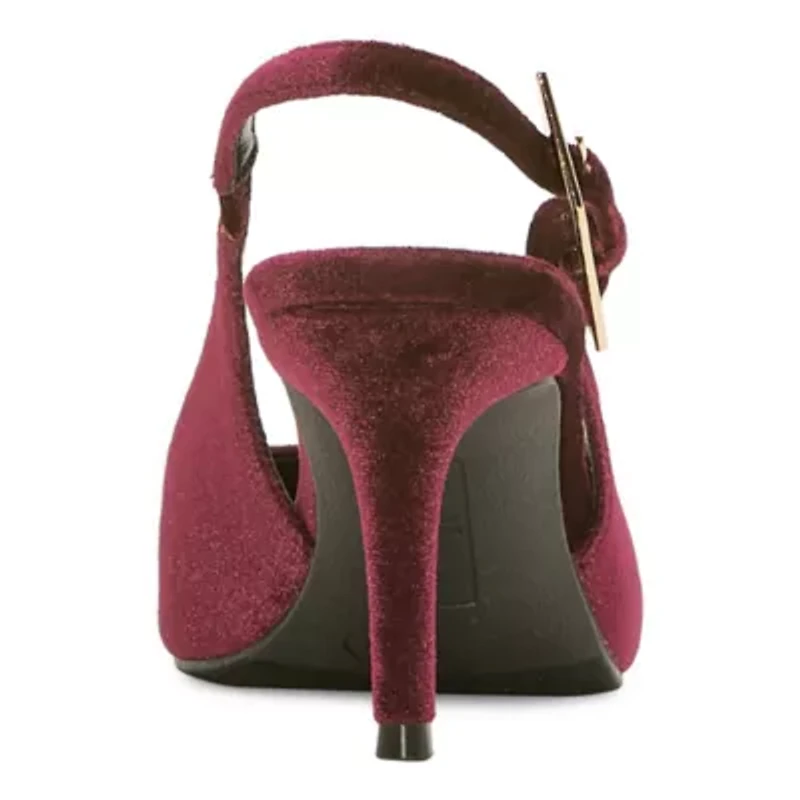 Worthington Morden Womens Pointed Closed Toe Kitten Heel Pumps