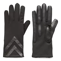Isotoner Smartdri Spandex 3 Btl With Chevron Appliquest At Wrist 1 Pair Gloves
