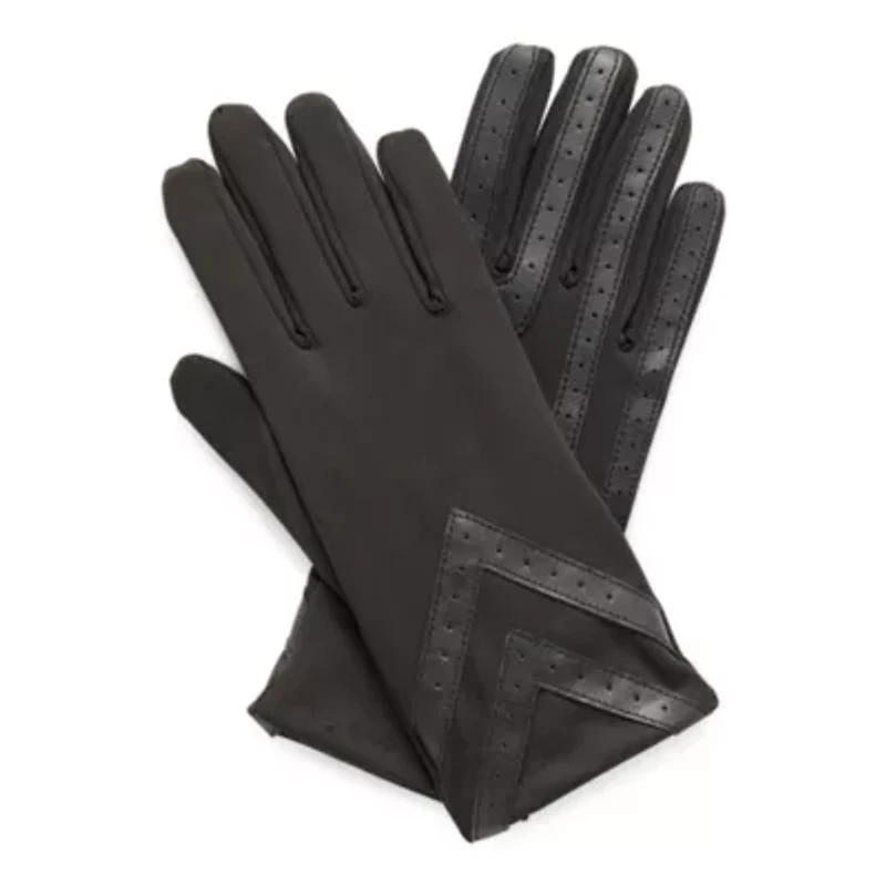 Isotoner Smartdri Spandex 3 Btl With Chevron Appliquest At Wrist 1 Pair Gloves