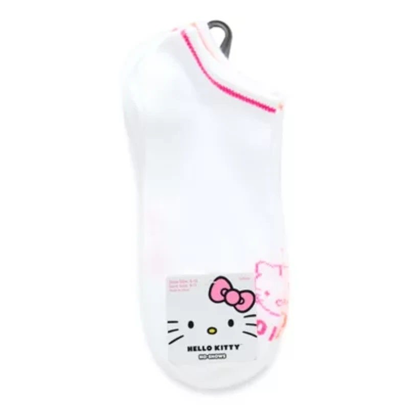 Womens Breathable Multi-Pack 5 Pair Hello Kitty Low Cut Socks
