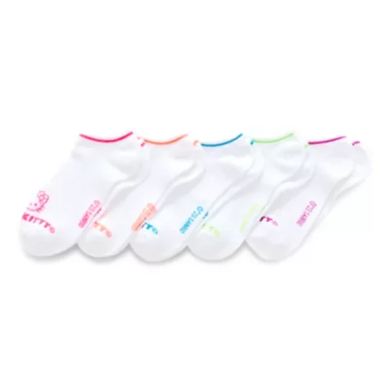 Womens Breathable Multi-Pack 5 Pair Hello Kitty Low Cut Socks