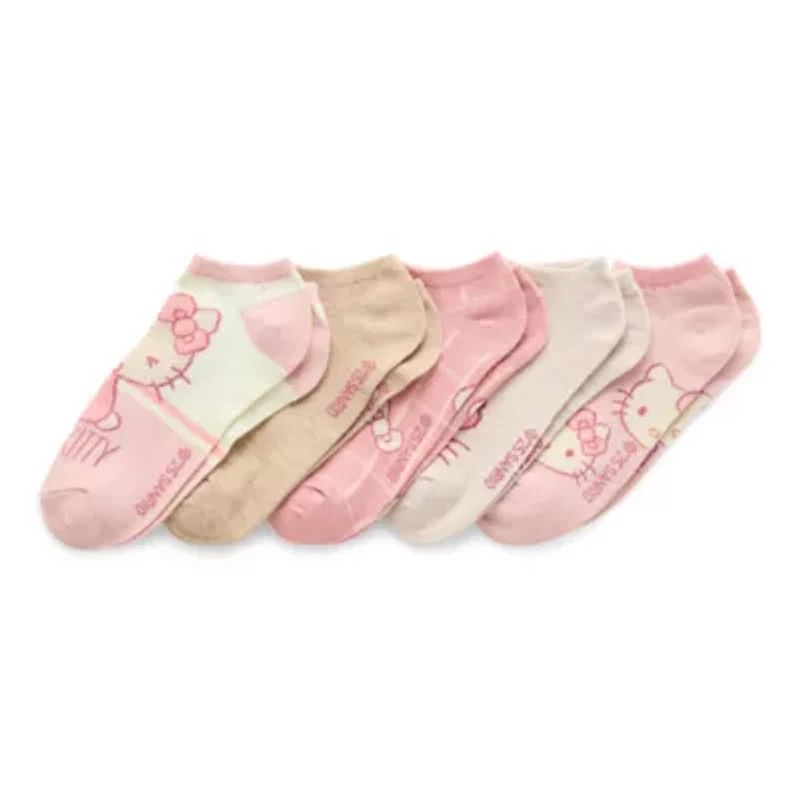 Womens Breathable Multi-Pack 5 Pair Hello Kitty Low Cut Socks