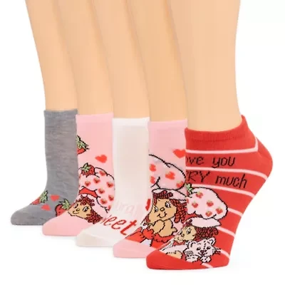Strawberry Shortcake Womens Breathable Multi-Pack 5 Pair Low Cut Socks