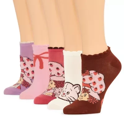 Womens Breathable Multi-Pack 5 Pair Low Cut Socks