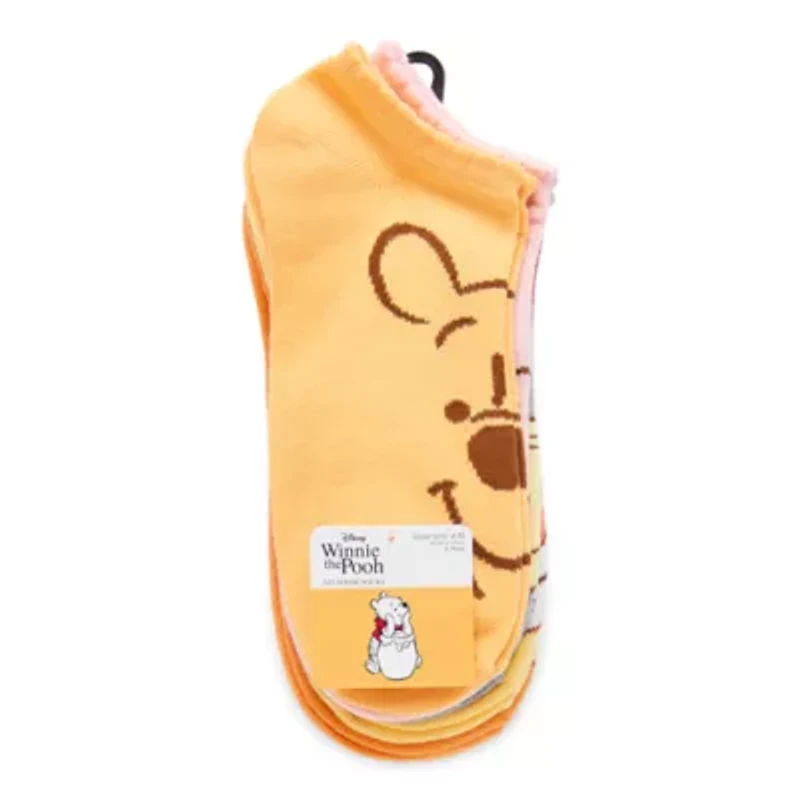 Womens Breathable Multi-Pack 5 Pair Winnie The Pooh Low Cut Socks