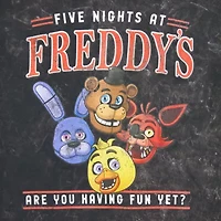 Five Nights At Freddy'S Womens Crew Neck Short Sleeve Oversized Juniors Graphic T-Shirt