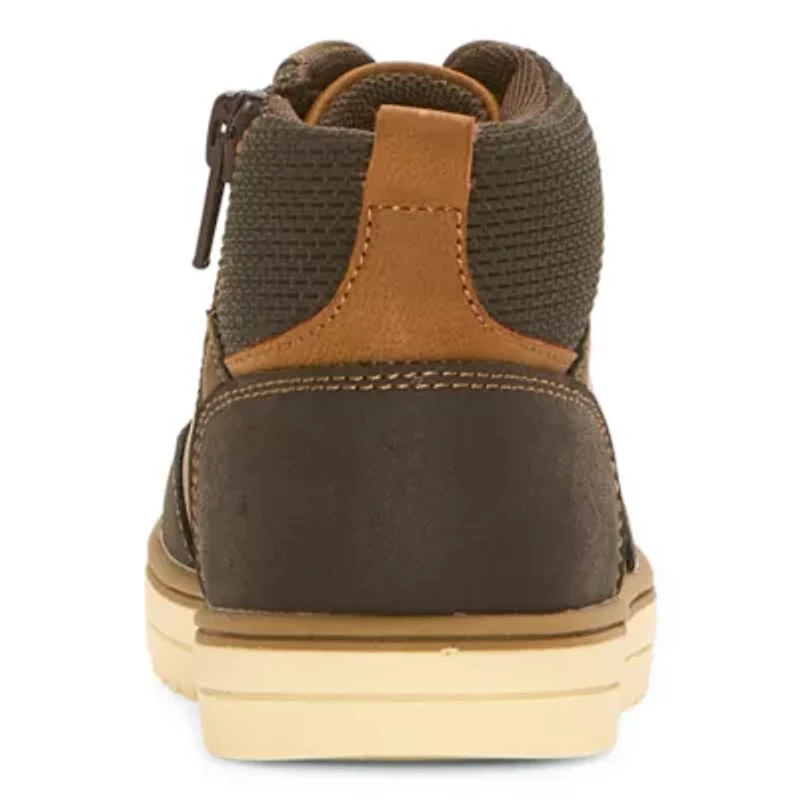 Thereabouts Little & Big Kid Boys Asher Flat Heel Lace Up Boots
