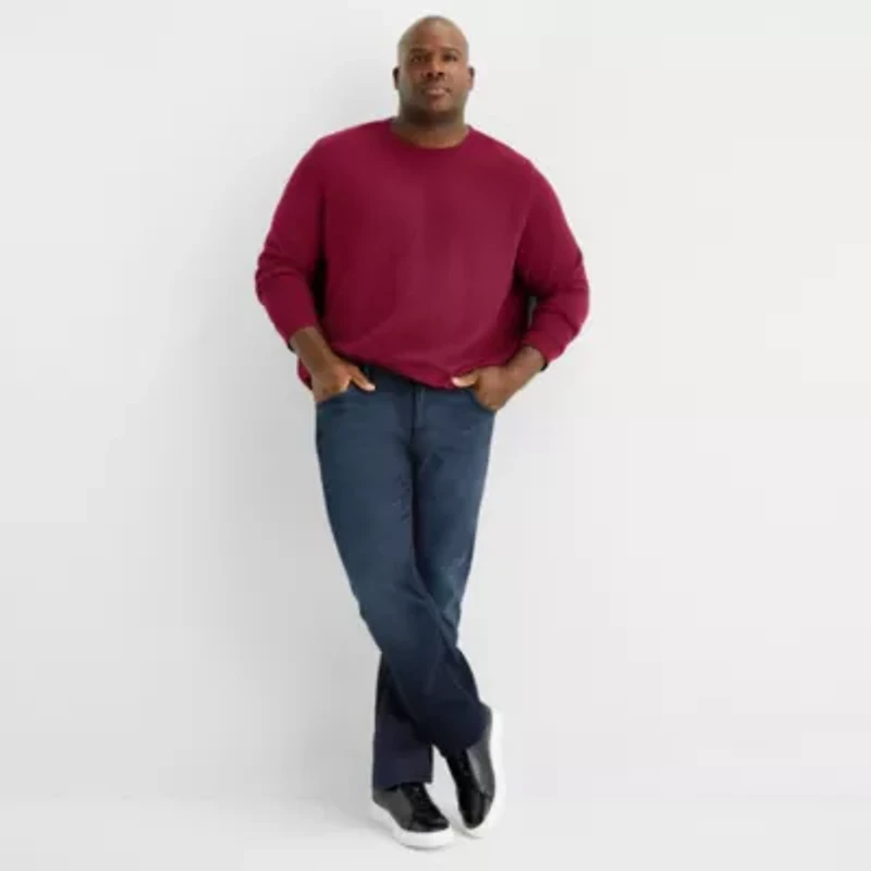 Shaquille O'Neal XLG Big and Tall Mens Tapered Leg Athletic Fit Jean