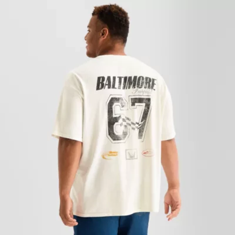 Arizona Mens Crew Neck Short Sleeve Regular Fit Graphic T-Shirt