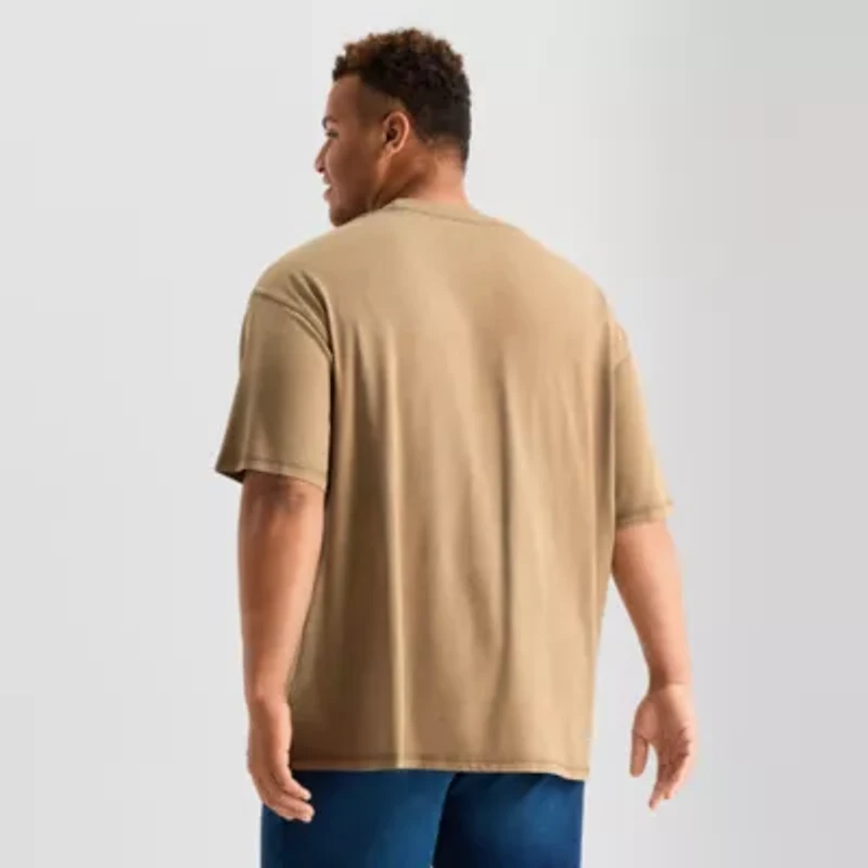 Arizona Mens Crew Neck Short Sleeve Relaxed Fit Big and Tall Graphic T-Shirt