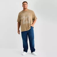 Arizona Mens Crew Neck Short Sleeve Relaxed Fit Big and Tall Graphic T-Shirt