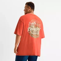 Arizona Mens Crew Neck Short Sleeve Relaxed Fit Big and Tall Graphic T-Shirt