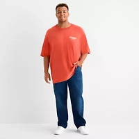 Arizona Mens Crew Neck Short Sleeve Relaxed Fit Big and Tall Graphic T-Shirt