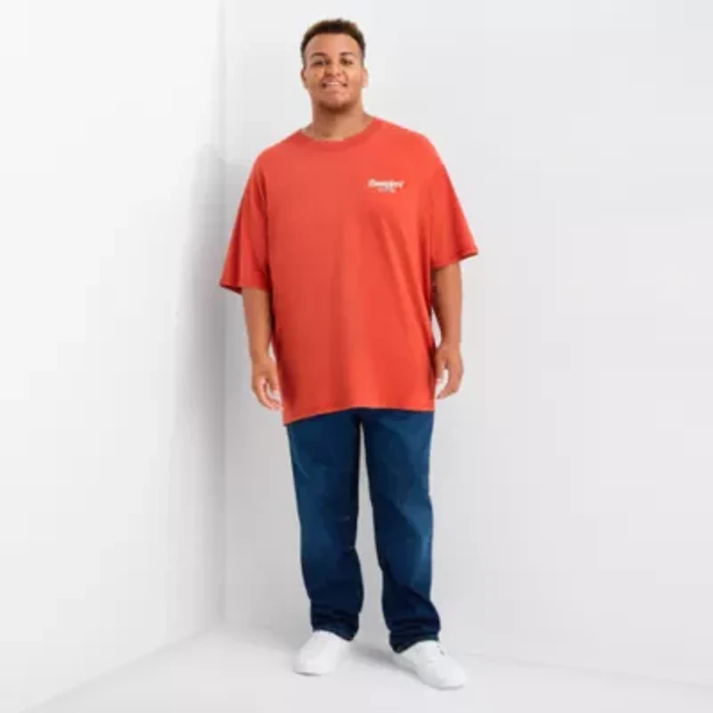 Arizona Mens Crew Neck Short Sleeve Relaxed Fit Big and Tall Graphic T-Shirt