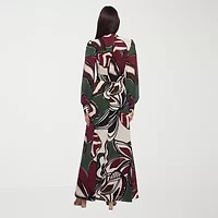 Premier Amour Womens Long Sleeve Floral Maxi Dress