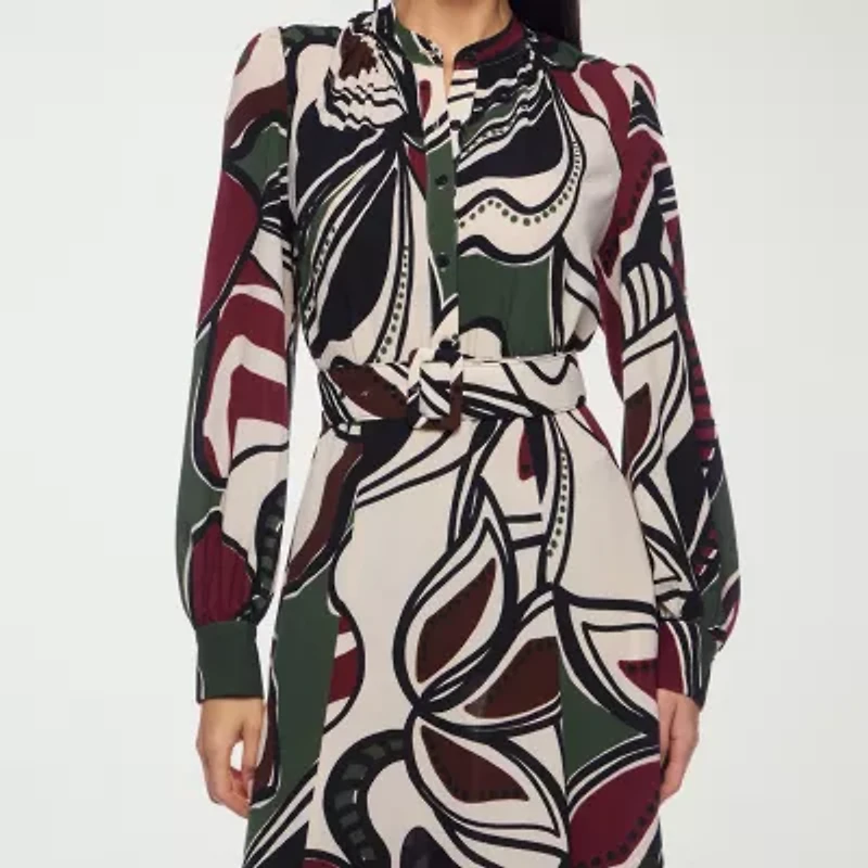 Premier Amour Womens Long Sleeve Floral Maxi Dress