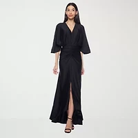 Premier Amour Womens 3/4 Sleeve Evening Gown