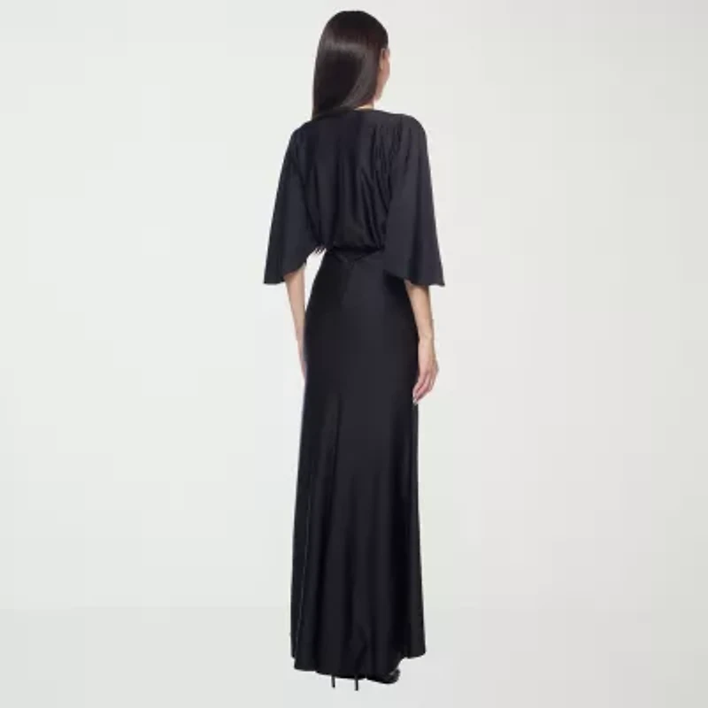Premier Amour Womens 3/4 Sleeve Evening Gown