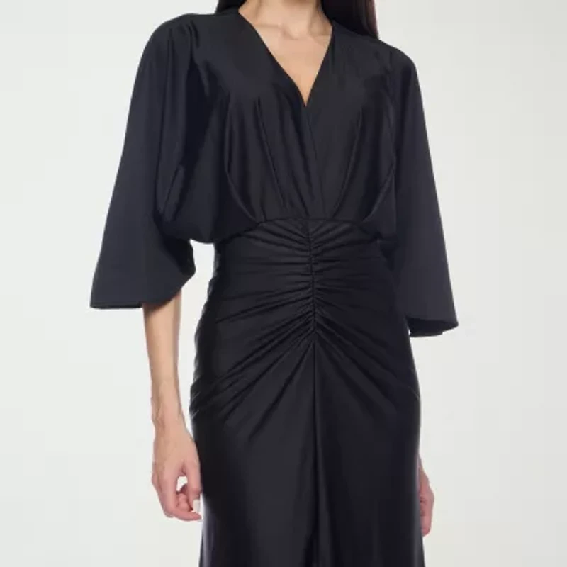 Premier Amour Womens 3/4 Sleeve Evening Gown