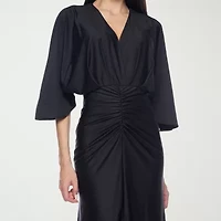 Premier Amour Womens 3/4 Sleeve Evening Gown