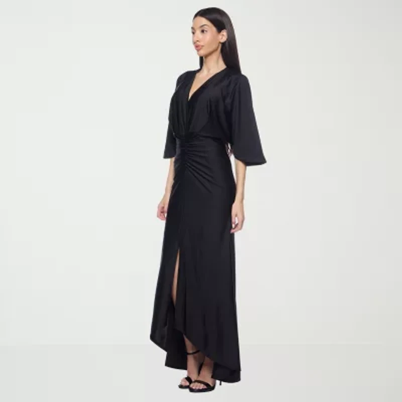 Premier Amour Womens 3/4 Sleeve Evening Gown