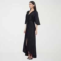 Premier Amour Womens 3/4 Sleeve Evening Gown