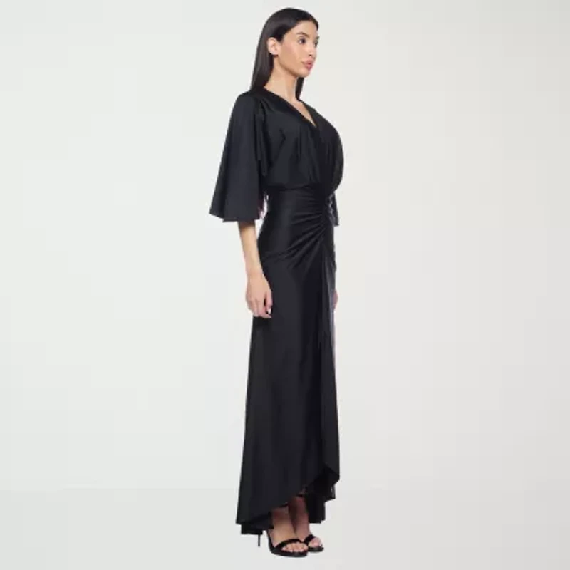 Premier Amour Womens 3/4 Sleeve Evening Gown