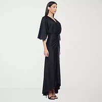 Premier Amour Womens 3/4 Sleeve Evening Gown