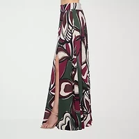 Premier Amour Floral Womens High Rise Maxi Skirt