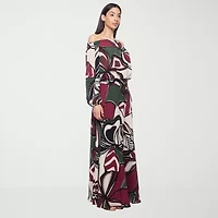 Premier Amour Floral Womens High Rise Maxi Skirt