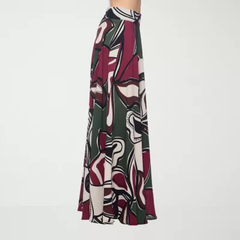 Premier Amour Floral Womens High Rise Maxi Skirt